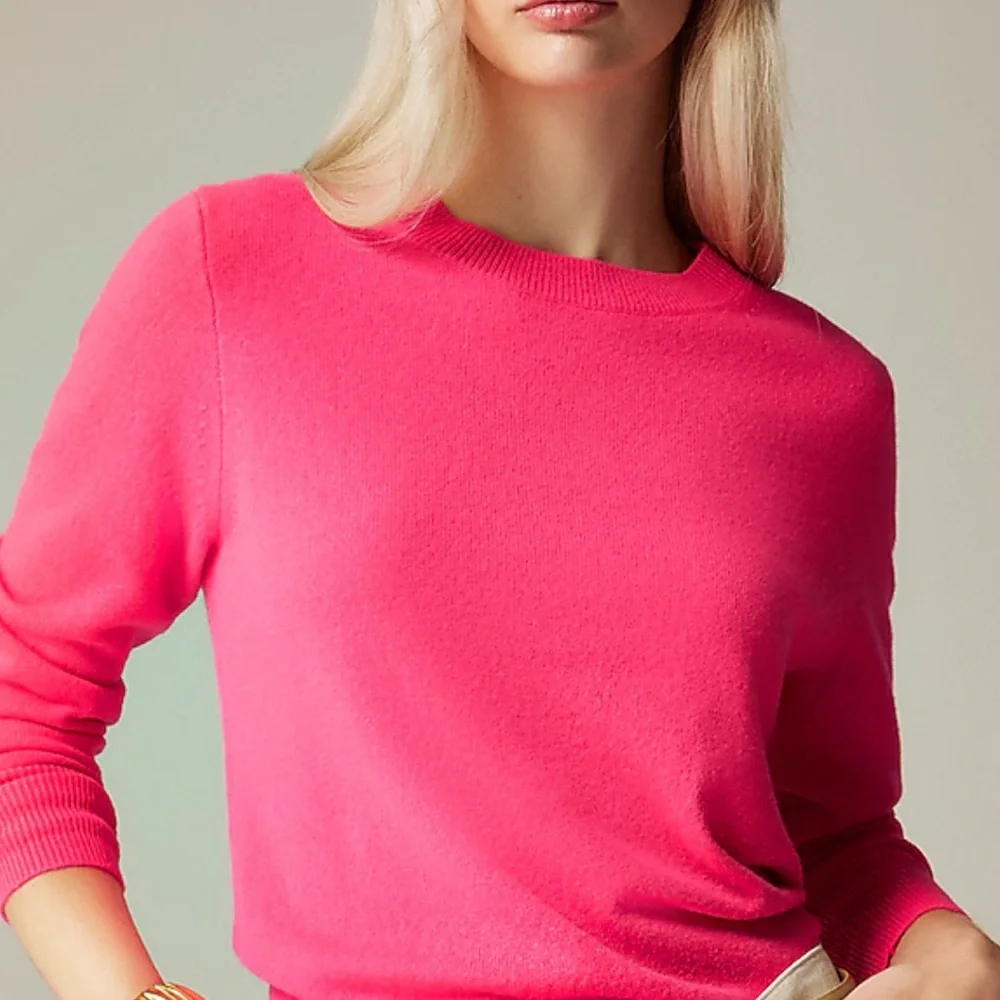 J. Crew Hot Pink Crewneck Sweater - Picture 1 of 5